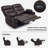 Latitude Run Power Loveseat Recliner, Electric Reclining Sofa with Heat and Vibration-2140110288