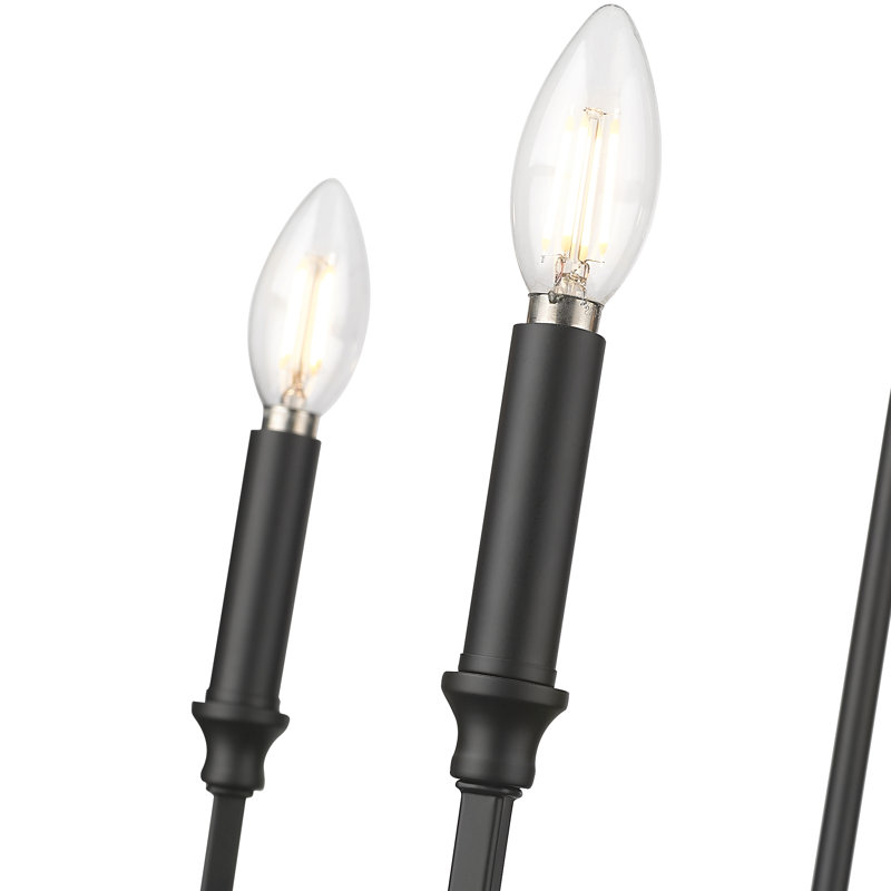 Lustre large de 32 po Azara, Noir mat, 6