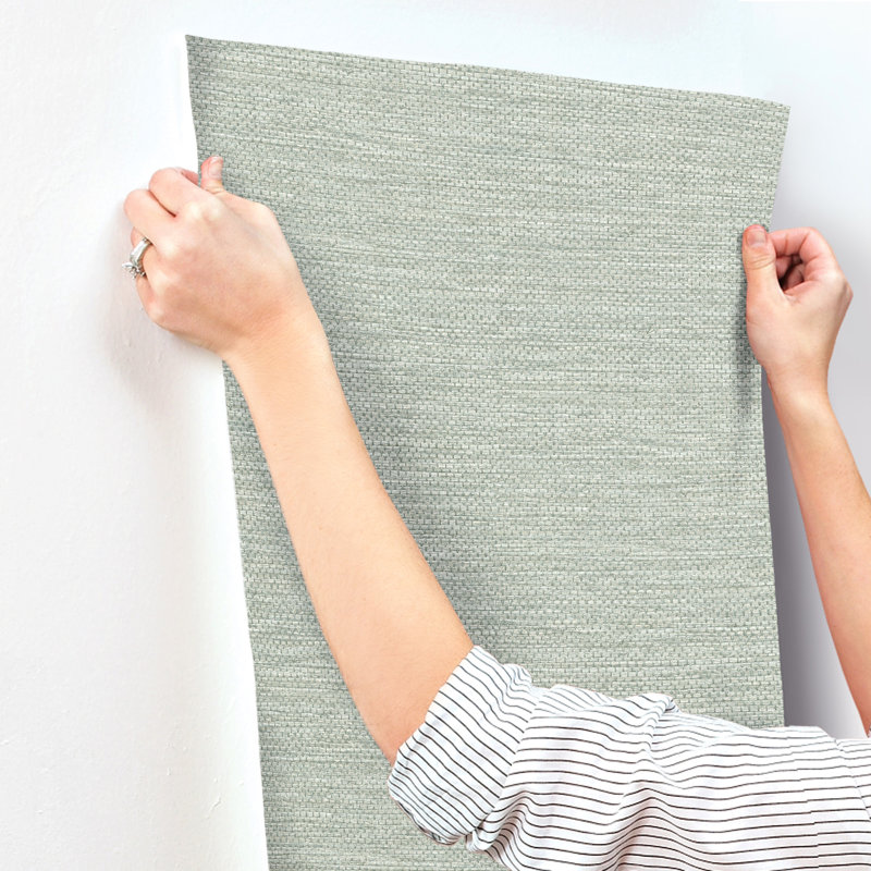 Largo Striated Wallpaper, Seafoam 