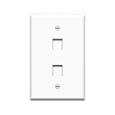 On-Q 1 Gang 2 Port Keystone Wall Plate