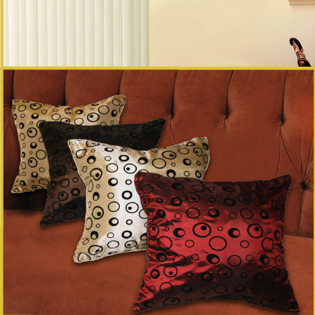 Silky Bombay Design Geometric Reversible Throw Pillow, Burgundy