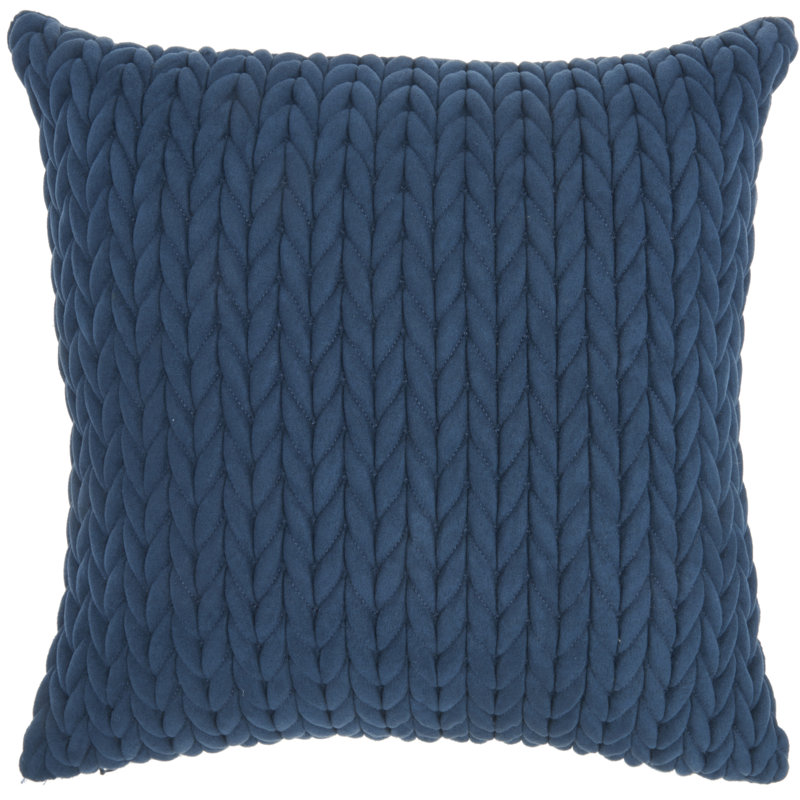 Chevron Throw Pillow, 18" x 18", Blue