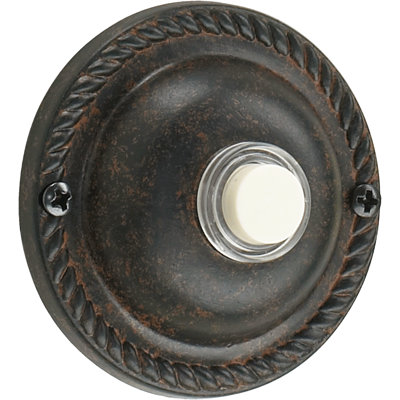 Bouton-poussoir traditionnel en sienna toasté