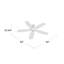 Ventilateur de plafond standard à 5 pales de 52 po avec chaîne de traction Jacobi-586111211
