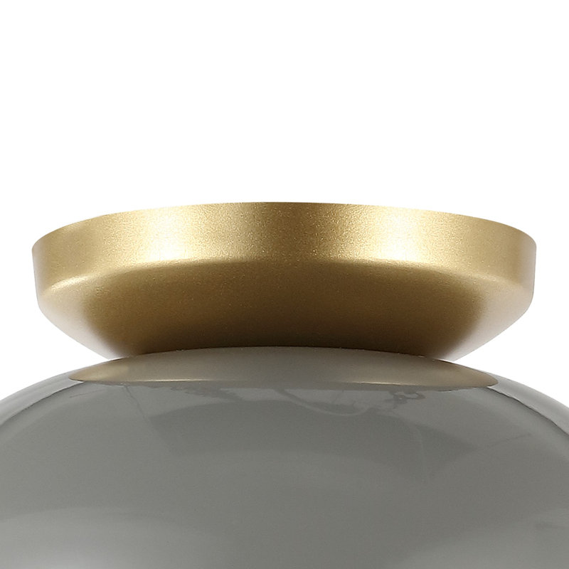 Plafonnier encastré 1 lumière 8 po Zita, Gris