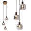 Glenda 3 - Light Black Teardrop Pendant