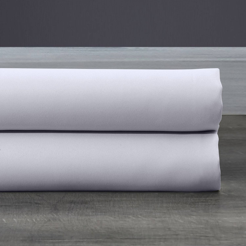 Aldreda Extra Wide Solid Rod Pocket Room Darkening Curtains - Single Panel Drapes, Fog Gray, 100" W x 108" L