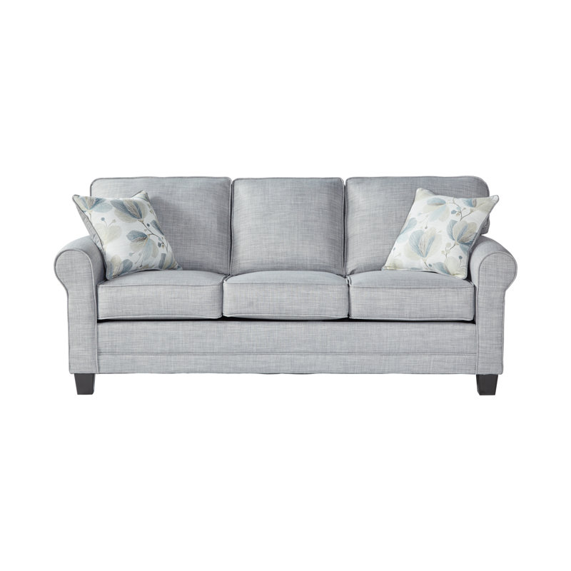 Meerab Rolled Arm Sofa Bed, Rumble Smoke, 39" H x 83" W x 39" D