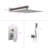 Luxurious Single Handle 2-Spray 10 In. Wall Mount Square Shower Head With Hand Shower Faucet-108989393