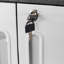 Armoire à outils en métal robuste et durable pour le garage avec roues - Armoire de rangement mobile robuste avec 1 tiroir et 2 portes verrouillables, armoire de rangement à outils roulante, noir et gris, armoire
