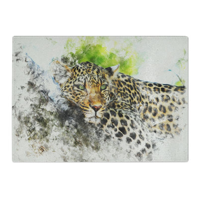 Leopard Vol.2 Watercolour Chopping Board