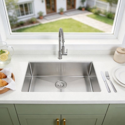 30"L × 19"W Undermout Stainless Steel Single Bowl Kitchen Sink