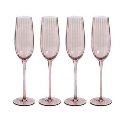 Malden Optic Champagne Flutes, Set of 4