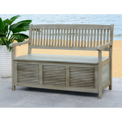 Banc de rangement en bois