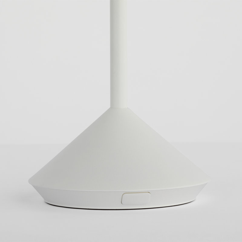 Moneta Short Accent Rechargeable Table Lamp, White
