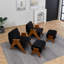 Upholstered Armchair with Footstool-311584154