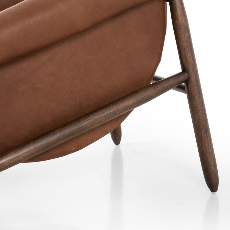 Reggie Armchair, Heirloom Sienna Genuine Leather