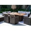 Ensemble de conversation en osier / rotin pour 9 personnes avec coussins Melody