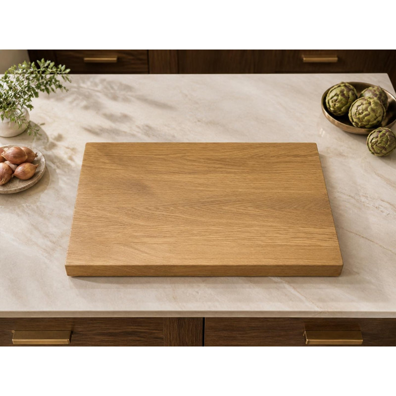 Planche à découper en chêne blanc avec îlot de cuisine très épais, 18 x 14 x 2 po
