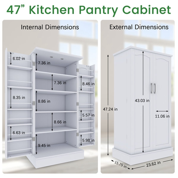 47.24 " H Kitchen Pantry