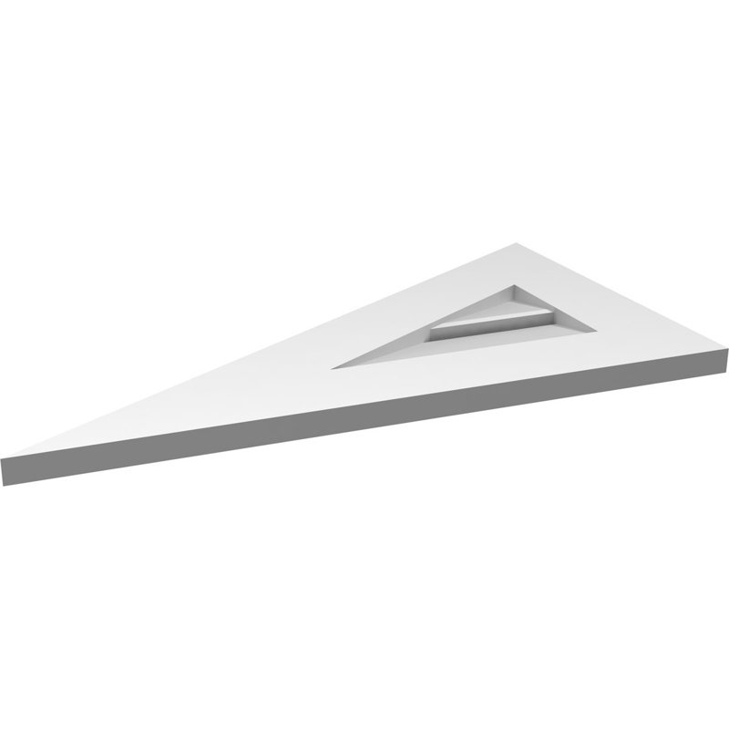 Pivot en uréthane fonctionnel triangulaire à montage en surface à gauche, apprêté, H 16,375 po x l 28 po x P 1 po