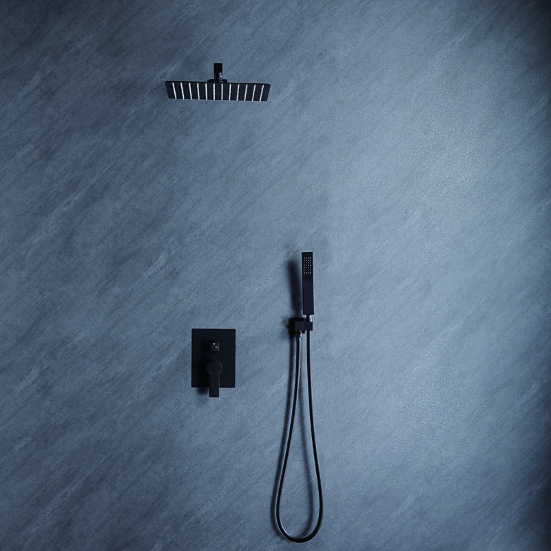 Système de douche complet, Noir mat