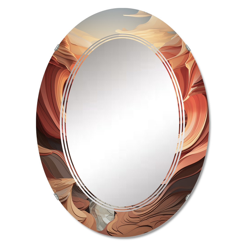 Miroir mural Elstree - Paysages ovales, 30 po x 20 po