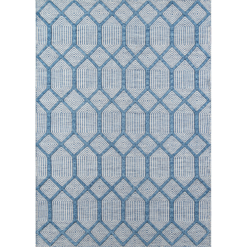 Shay Wool Geometric Indoor / Outdoor Rug, Rectangle 7'6" x 9'6"