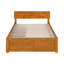 Lit plateforme en bois massif avec pieds de lit et tiroirs de rangement Orlando-96140398