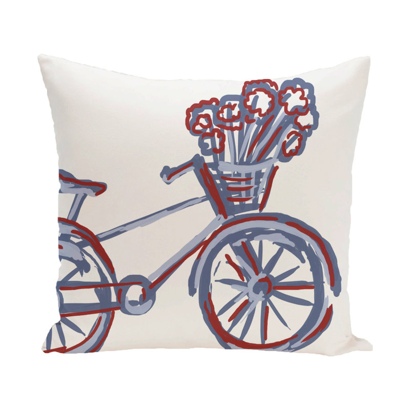 Coussin et housse de coussin d'extérieur Bicicleta, Bouddha, 16" x 16"