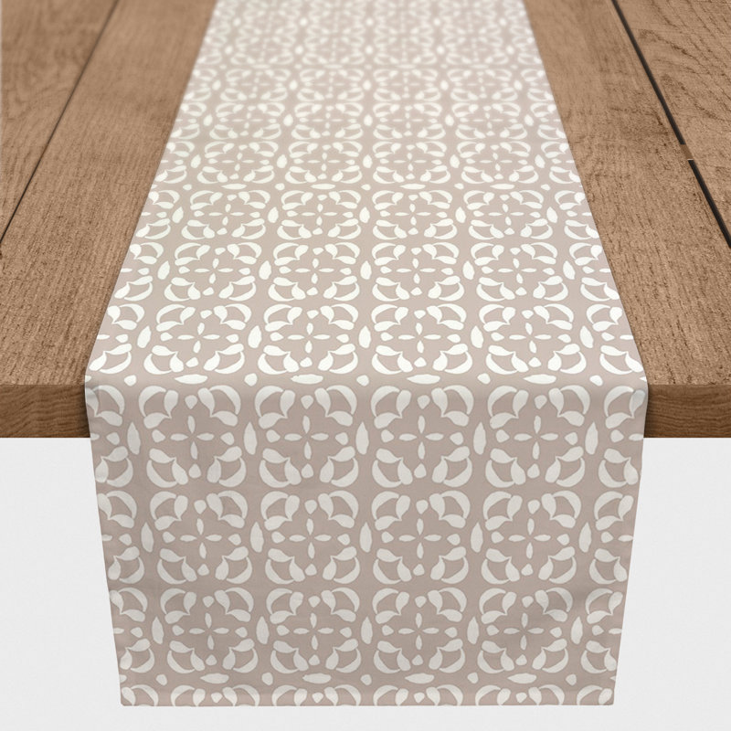 Sadira Rectangular Table Runner, 90" x 16", Tan