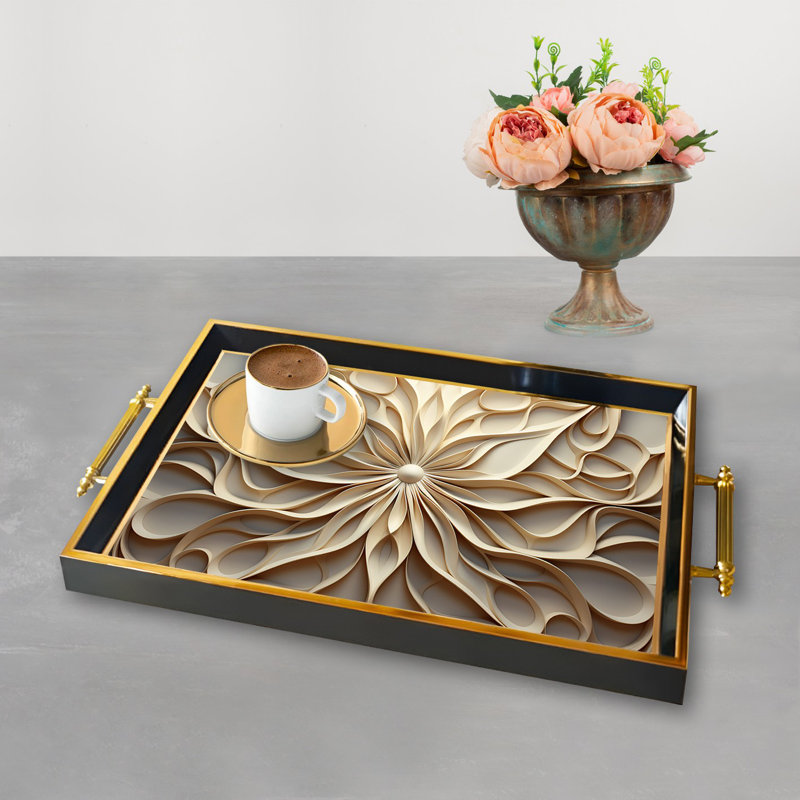 Elegant Glass Tray, 19.7 x 11.4 x 1.4 inches | 100% Durable Glass Construction | Easy to Clean with Damp Cloth | Ideal for Serving, Decorative Display, and Organizing | Stylish Addition to Home Décor