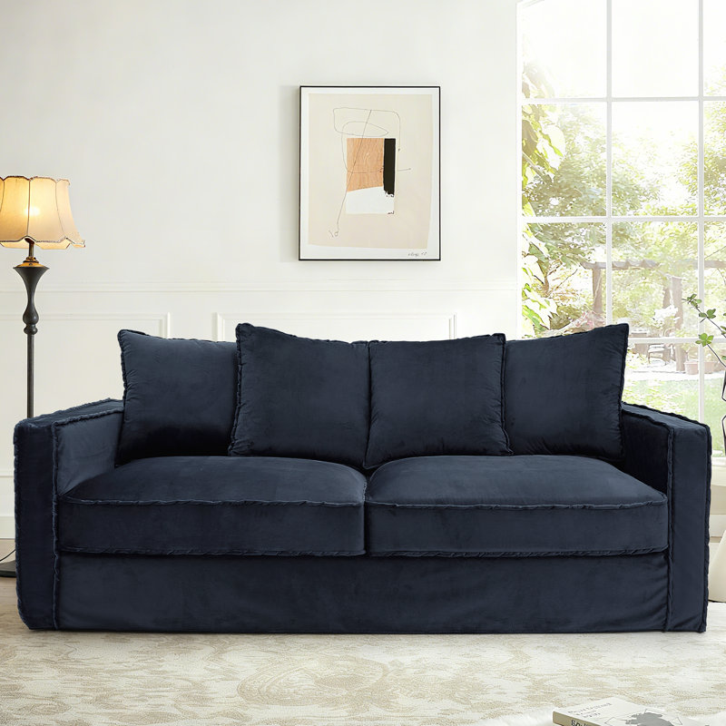 Brianna Velvet Slipcover Sofa