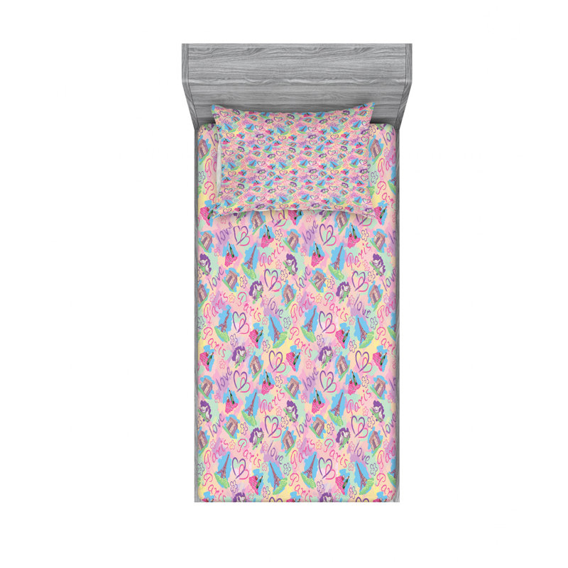 Microfiber Sheet Set, Twin XL Sheet Set with Fitted Sheet