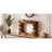 Geometric Block Stacked Wood Console Table With Warm Natural Finish