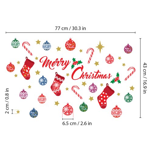 The Holiday Aisle® Text & Numbers Non-Wall Damaging Wall Decal ...