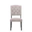Chaise d'appoint en lin beige et chêne gris patiné, ensemble de 2-759032521