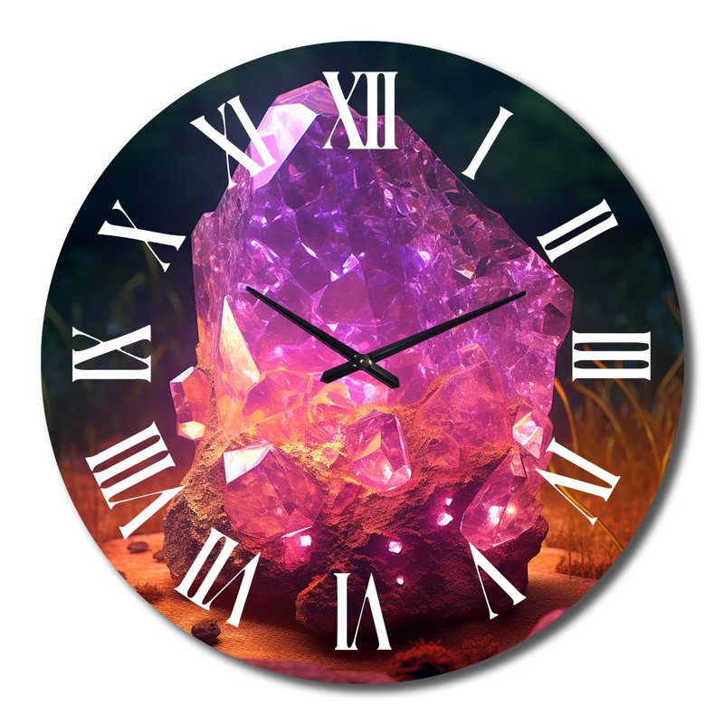 Horloge murale mauve, Très grand