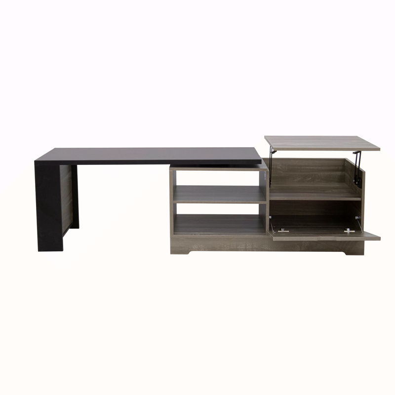 Table basse Farmhouse, Brun / Noir