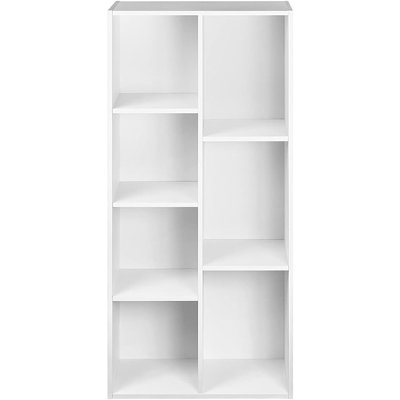 Bibliothèque de rangement à 7 cubes, unité de rangement blanche pour la maison et le bureau, H 41,73 po x l 19,49 po x P 9,25 po