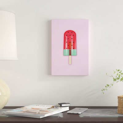 « pastèque popsicle », impression sur toile tendue