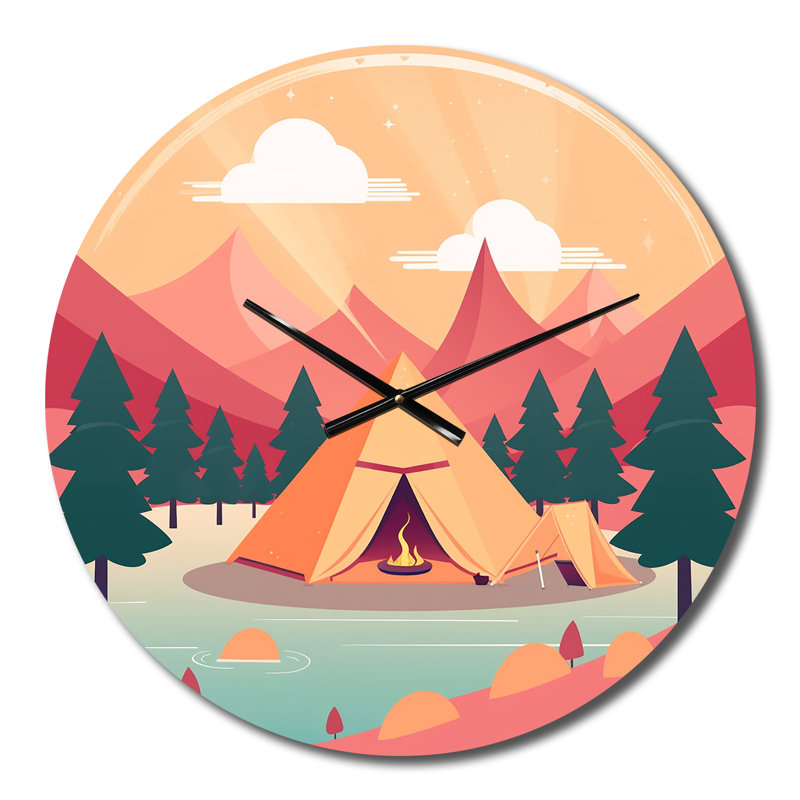 Nature'S Camp - Countryside Wall Clock, Small