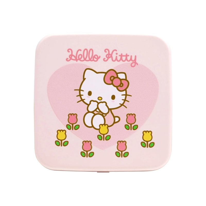Miroir compact à motif floral Hello Kitty