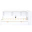 Lit de jour simple avec deux tiroirs de rangement, armoires de rangement et ports USB-709505597