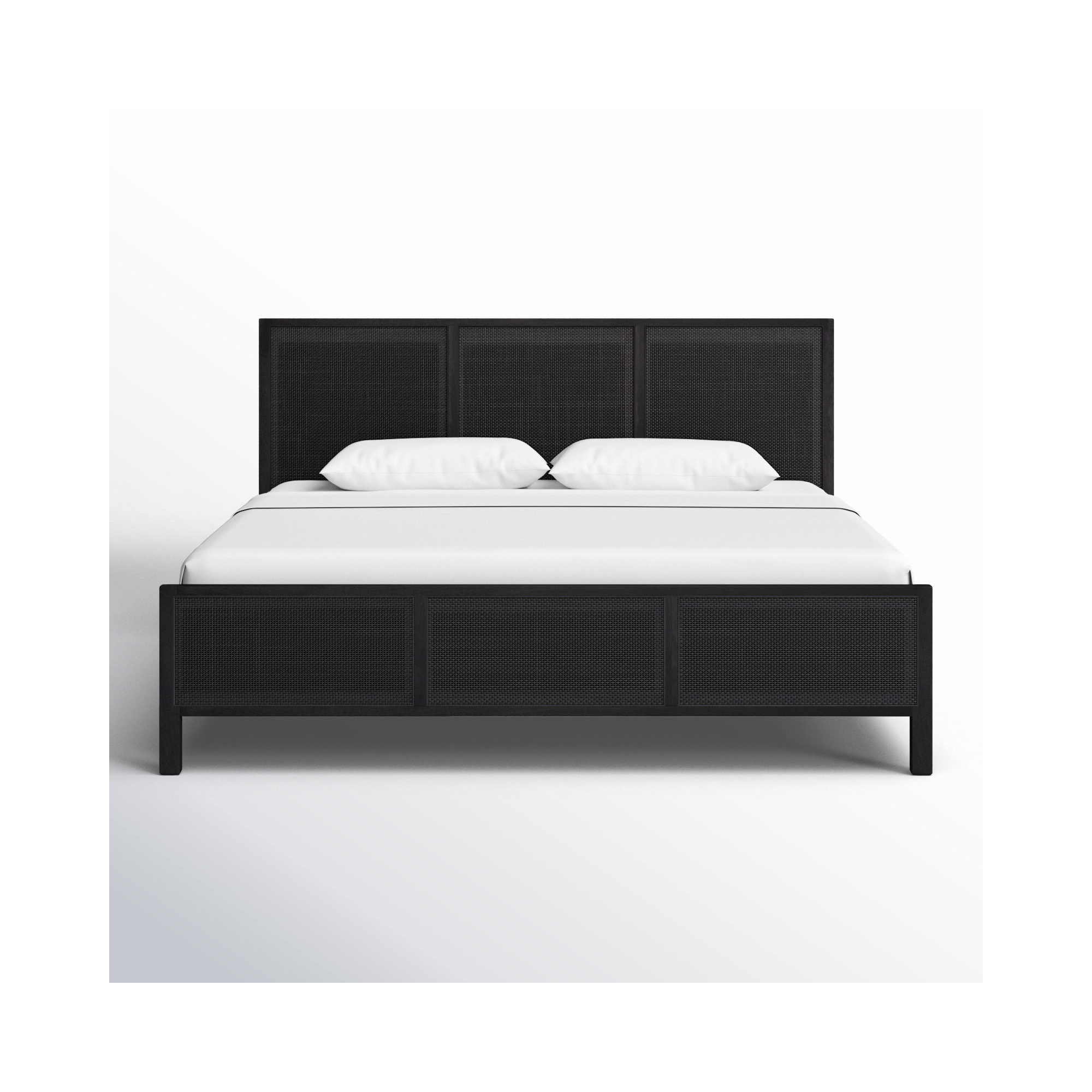 Nellie Cane Bed, Black Wash W/ Black Cane, King