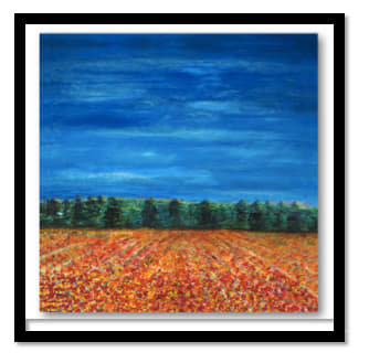 Red Fields Print by Joyce Creiger