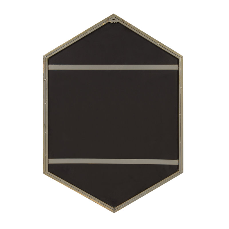 Breckler Metal Mirror, Gold, 31" x 22"