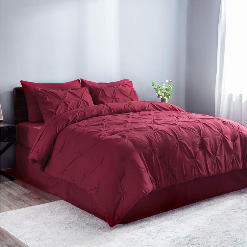 Polyester Percale Comforter, Burgundy
