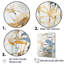 Décoration murale bleue et dorée en bambou Zen V - Bamboo_106596-95899373-95899372