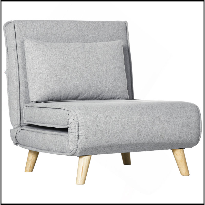 Fauteuil-lit convertible, canapé-lit multifonctionnel 2-en-1, fauteuil-lit avec dossier réglable pour le salon, la chambre à coucher et le bureau personnel